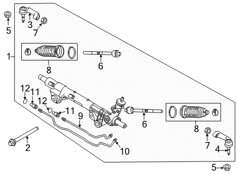 2013 Ford F-150 Steering Column & Wheel, Steering Gear & Linkage Pressure Line Diagram for BL1Z-3A714-A