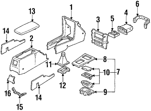Acura 77290-SG0-A01ZG Console Assembly, Front (Graphite Black)