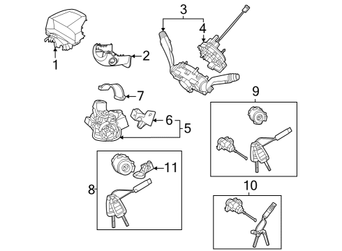 2023 Hyundai Tucson Shroud, Switches & Levers Clamp-Steering & Ignition Lock Diagram for 81913-L1000