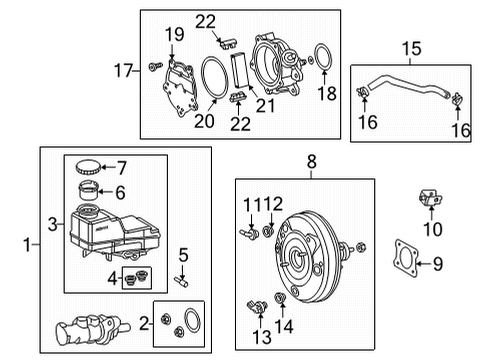 2022 Toyota C-HR Hydraulic System Master Cylinder Diagram for 47201-F9020