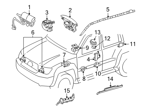 2010 Lexus LX570 Air Bag Components Spiral Cable Sub-Assembly Diagram for 84306-50190