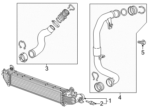 2018 GMC Terrain Intercooler TUBE ASM-CHRG AIR CLR INL AIR Diagram for 84498031