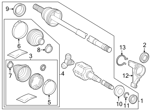 2023 Toyota GR Corolla Transfer Case Oil Seal Diagram for 90311-50058