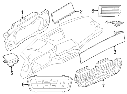 2021 BMW M440i xDrive Navigation System AIR CONDITIONING CONTROL Diagram for 64119855402