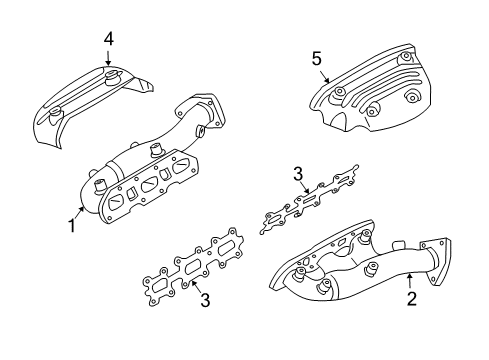 2007 Infiniti G35 Exhaust Manifold Manifold Assy-Exhaust Diagram for 14002-AL502