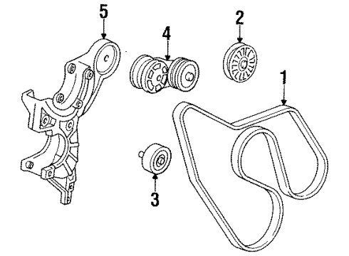 1992 GMC K2500 Belts & Pulleys Belt Diagram for 10230725