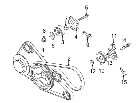 1998 Dodge Intrepid Belts & Pulleys Belt Alt & Power Steering Diagram for 4792070AD
