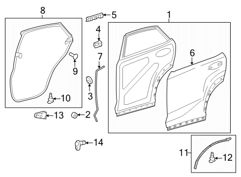 2015 Lexus NX200t Switches WEATHERSTRIP, Rear Door Diagram for 67888-78010