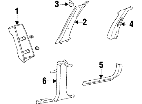 Ford F6DZ-5403599-D Windshield Pillar Trim