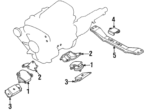 Nissan 11252-31G00 Engine Mounting Support, Front