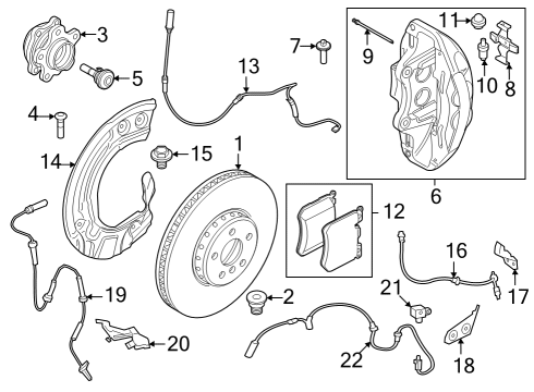 2020 BMW X5 Front Brakes Brake Disc, Lightweight, Ventilated, Left Diagram for 34116887397