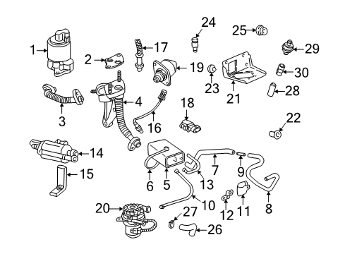 2000 Chevrolet Impala Emission Components Solenoid Diagram for 1997278