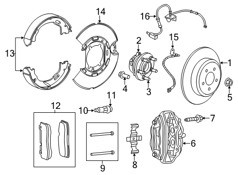 2020 Dodge Charger Rear Brakes Pin-Disc Brake Diagram for 5174332AA