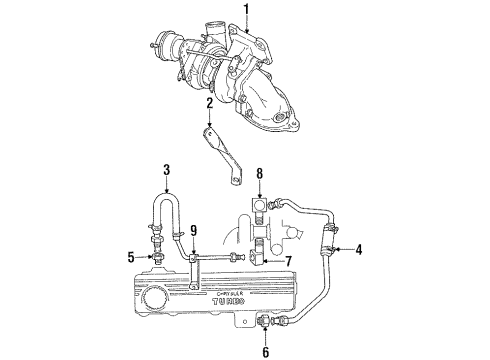 1991 Dodge Daytona Turbocharger T/CHARGER-Premium CUMMINS Diesel Diagram for R4483185