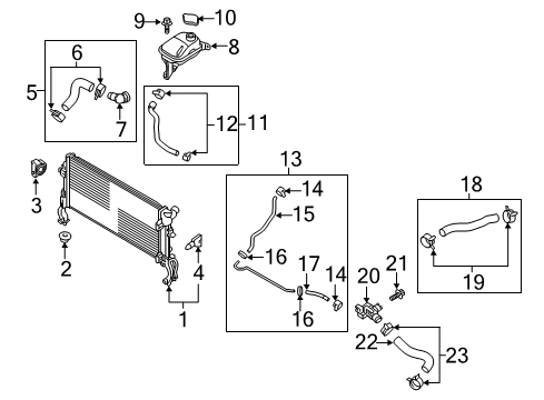 2019 Hyundai Elantra GT Radiator & Components Hose Assembly-Water Diagram for 25450-G3300