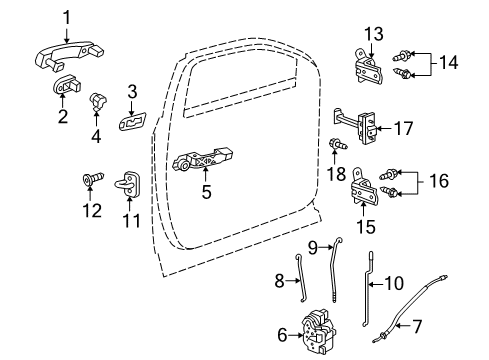 2011 GMC Terrain Front Door Window Regulator Diagram for 22803200