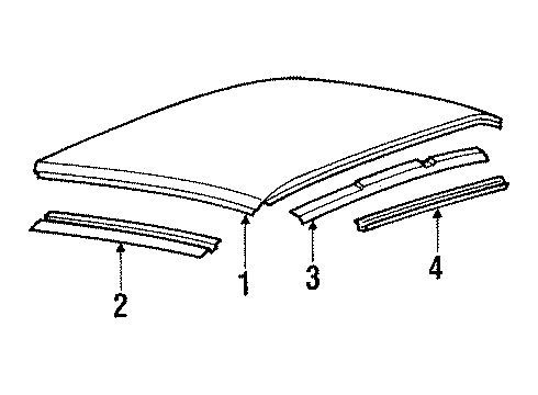 Mopar 4615186 WEATHERSTRIP-Front & Rear Door Drip-Secondary