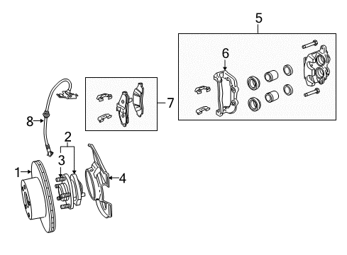 GM 92147147 Caliper Kit, Front Brake