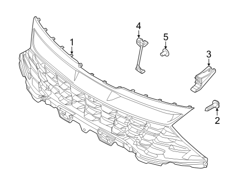 2023 Kia Sportage Grille & Components REINF ASSY-FR BUMPER Diagram for 86556R2000