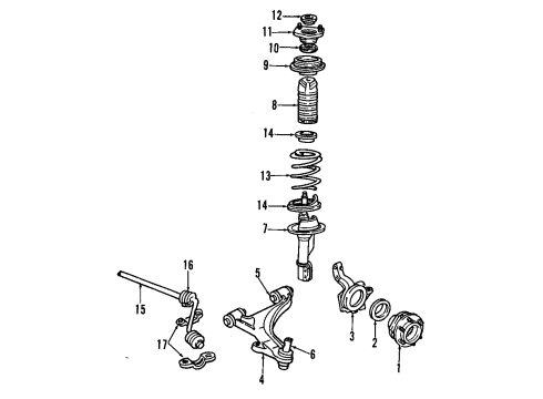 Mopar 4449638 STRUT-DMPR Front Suspension Position