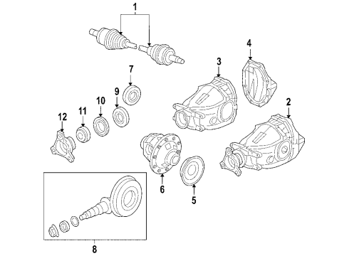 2008 Dodge Magnum Rear Axle, Differential, Drive Axles, Propeller Shaft Bearing-Drive Shaft Diagram for 5161435AA