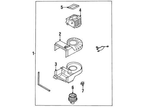 Kia 0K01361140B Blower Unit-W/O Core