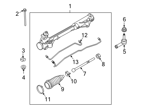 2012 Ford Taurus Steering Column & Wheel, Steering Gear & Linkage Mount Bolt Diagram for -W713000-S439