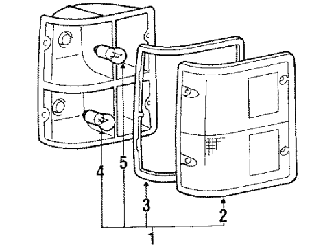 Mopar MB286916 Lens Tail Lamp Right