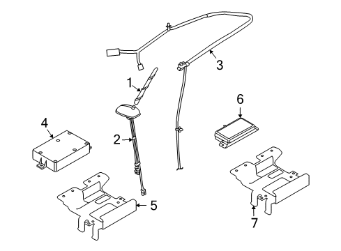 2009 Pontiac G3 Antenna & Radio Comn Interface Module Assembly Diagram for 96964229