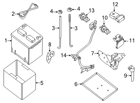2015 Nissan Sentra Battery Battery Diagram for 24410-ET00B