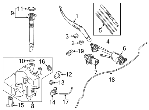 2017 Lexus RC350 Wiper & Washer Components Jar, Washer, A Diagram for 85315-24130
