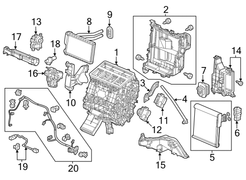 2023 Acura Integra Air Conditioner BAG SET, DESICCANT Diagram for 80101-T02-T01