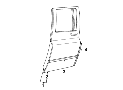 GM 14072892 Guard-Door Edge RH