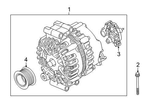 2011 BMW X5 Alternator Pulley Alternator Diagram for 12317575346