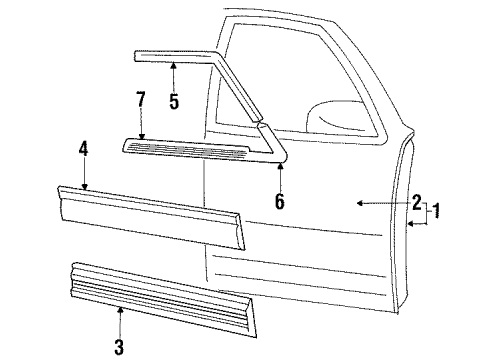 Mopar 5015658AA Molding-Front Door