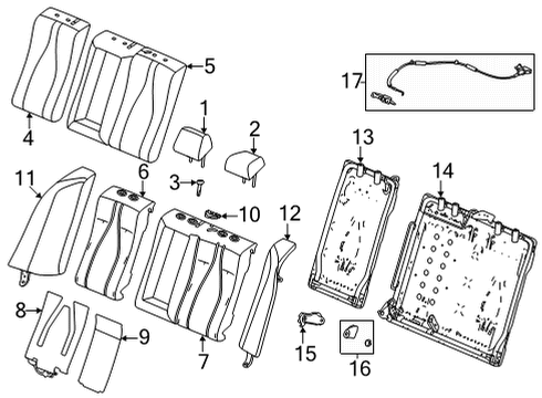 2021 Acura TLX Heated Seats Headrest (Alluring Ecru) Diagram for 82940-TGV-A41ZH