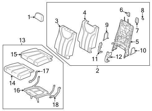 2022 Kia Telluride Third Row Seats Pad U Diagram for 89E20S9000LBR
