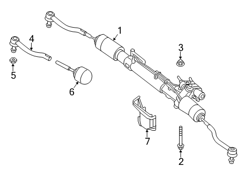 2019 Infiniti QX60 P/S Pump & Hoses, Steering Gear & Linkage Gear & Linkage Assy-Power Steering Diagram for 49001-9NC0A