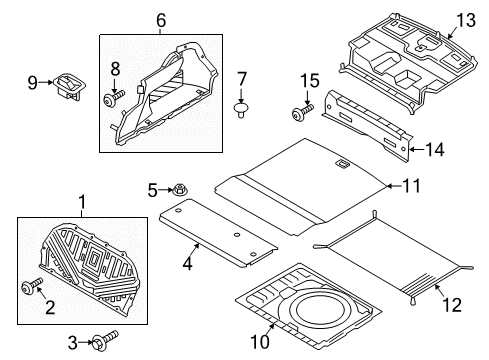 2017 Kia K900 Interior Trim - Rear Body Pad-Antinoise Diagram for 84183-28000