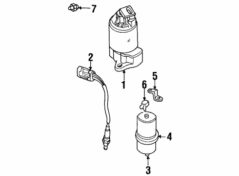 1992 Pontiac Bonneville Senders Solenoid Asm-Fuel Vapor Canister Purge Diagram for 25530972