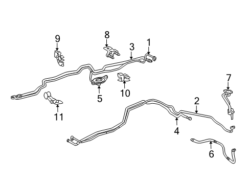2020 Toyota Land Cruiser Auxiliary Heater & A/C Liquid Line Diagram for 88716-6C230