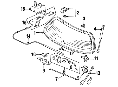Honda 74830-SR3-A01 Cable