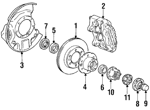 1991 Toyota 4Runner Hydraulic System Brake Hose Diagram for 90947-02599