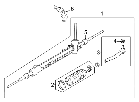 2019 Nissan Rogue Steering Column & Wheel, Steering Gear & Linkage Gear & Linkage Diagram for 48001-8665R