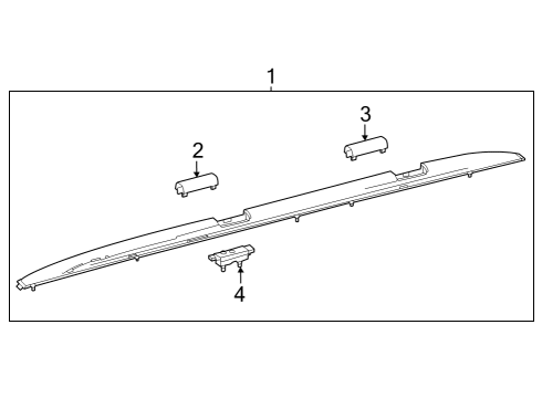 2024 Toyota Sequoia Luggage Carrier GARNISH SUB-ASSY, RO Diagram for 62403-0C020
