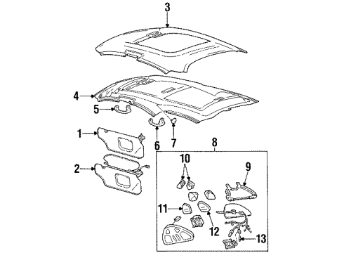 Ford F6DZ13776AB Dome Lamp Assembly