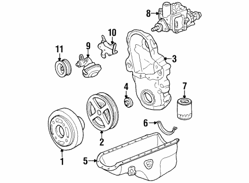 1988 Chevrolet C3500 Filters Vacuum Pump Diagram for 7849209