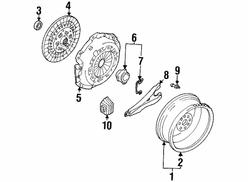 1993 Lexus SC300 Transmission Bearing Diagram for 90363-12002-77