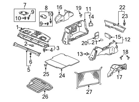 2005 Honda Accord Interior Trim - Rear Body Lid, R. Maintenance *NH120L* (STAR BLACK) Diagram for 84603-SDA-A01ZA