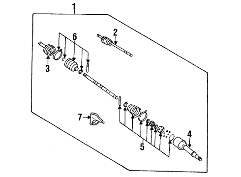 Nissan 39205-16E27 Repair Kt DRIVESHAFT L